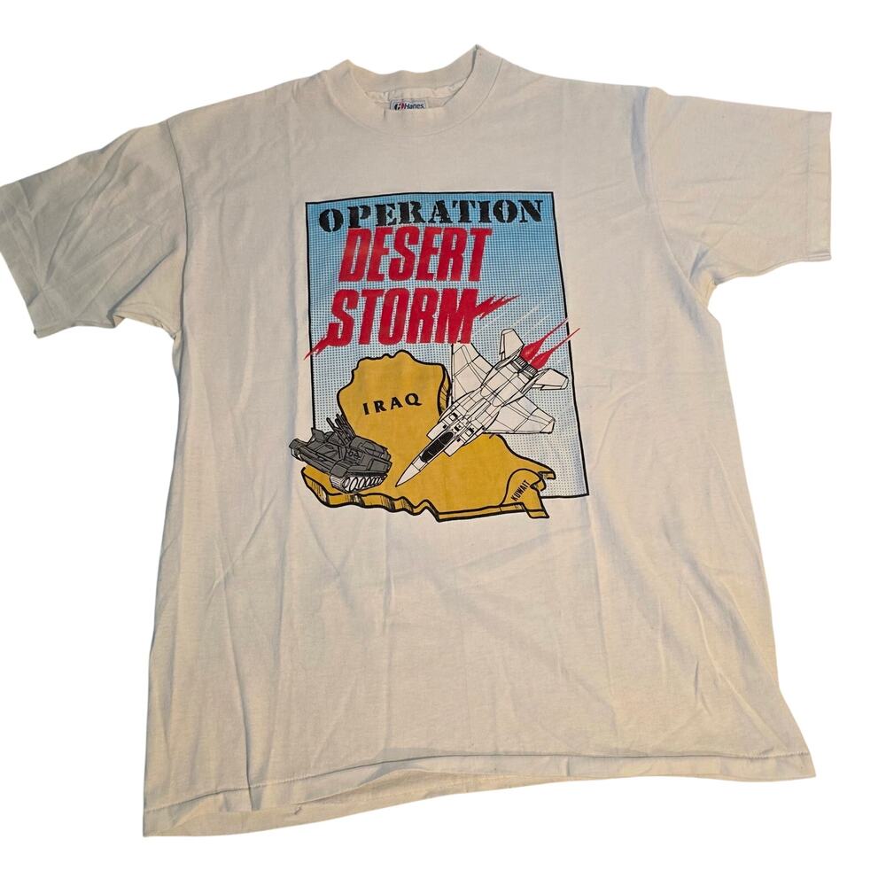 Vintage Operation Desert Storm T-Shirt‎ XL Single Stitch 90s Gulf War Military